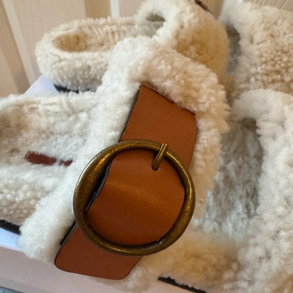 ISABEL MARANT Frikon Shearling Sandals - Picture 7 of 15